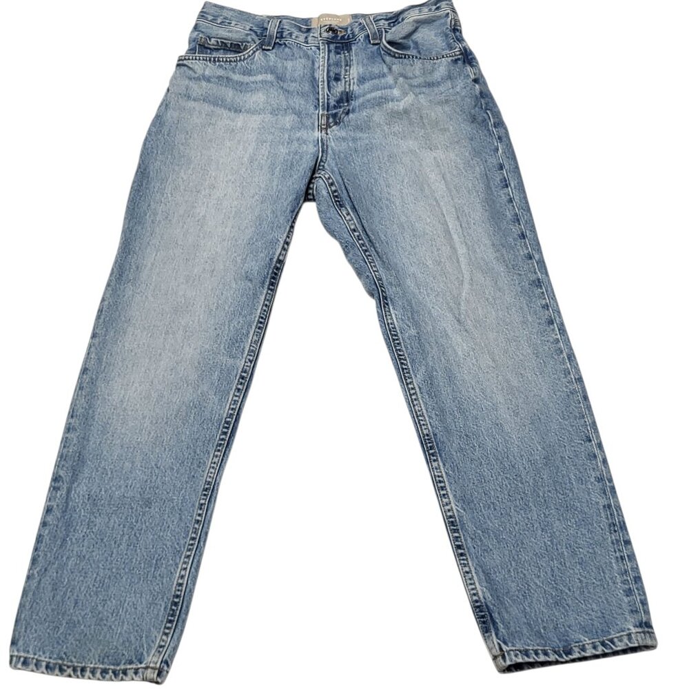 Everlane The 90s Cheeky Jeans Size 28 Ankle High Rise Light Wash Organic Cotton